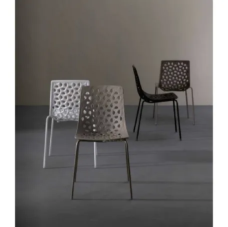 Sedia fissa in plastica Tess di Sedie Brianza