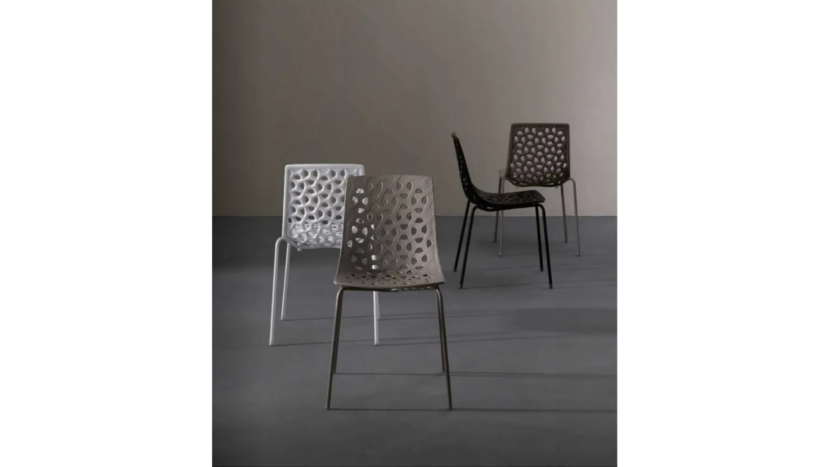 Sedia fissa in plastica Tess di Sedie Brianza