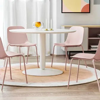 Sedia impilabile in polipropilene con gambe in metallo verniciato Vela 01 di Calligaris