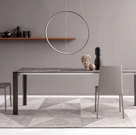 Tavolo con piano effetto marmo Absolute Up di Sedie Brianza