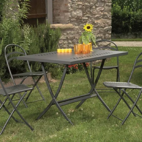 Tavolo pieghevole Folding Table in acciaio zincato e verniciato di La Seggiola