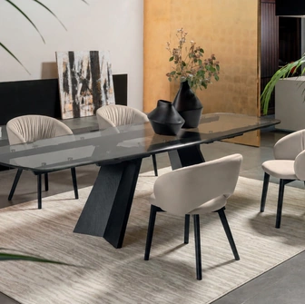 Tavolo allungabile Icaro in vetro di Calligaris