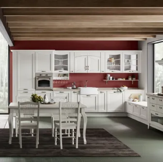 Cucina Classica Aurea finitura Bianco Artico di Creo