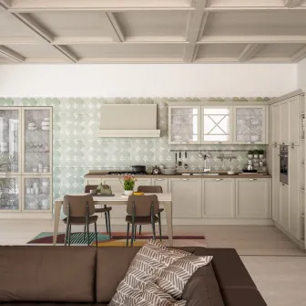 Cucina Classica angolare Contempo in laccato opaco Tortora di Creo