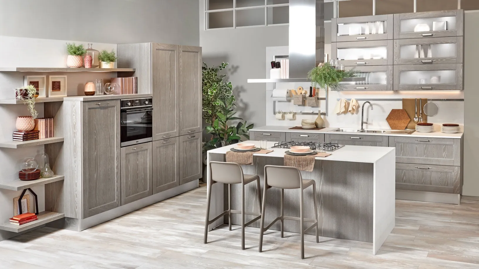 Cucina Classica Iris finitura Grigio Invecchiato di Creo