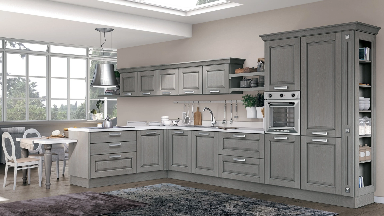 Cucina Classica con penisola Laura 01 di Lube