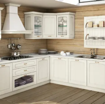 Cucina Classica Malin finitura Bianca Decapè di Creo