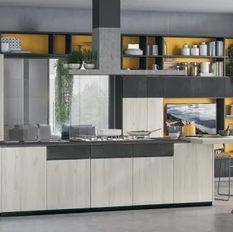 Cucina moderna con isola Immagina Plus Lux 19 Lube