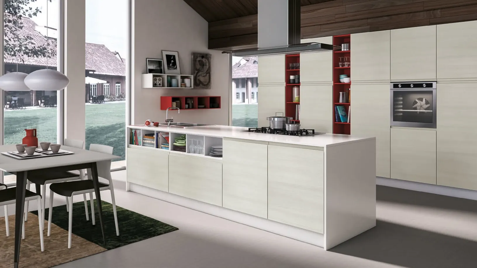 Cucina Moderna Jey Feel Rovere Diamond v2 di Creo