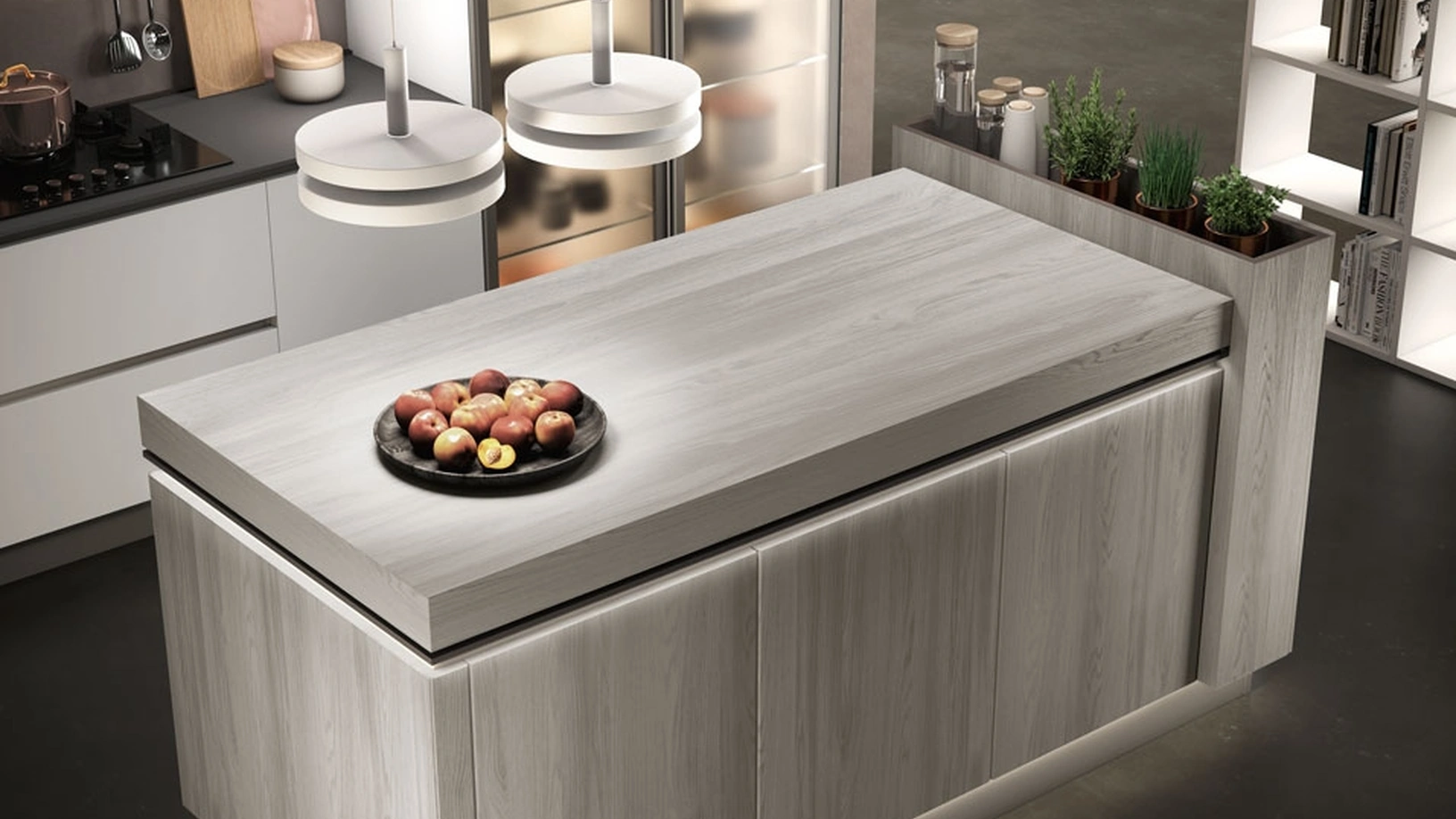 Cucina Moderna con isola Unica 13 di Lube