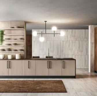 Cucina Moderna con isola Clover Design 05 di Lube