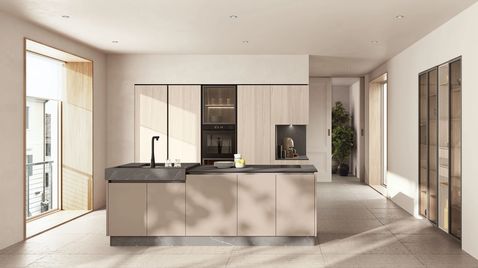 Cucina Moderna Maxima con isola di Creo