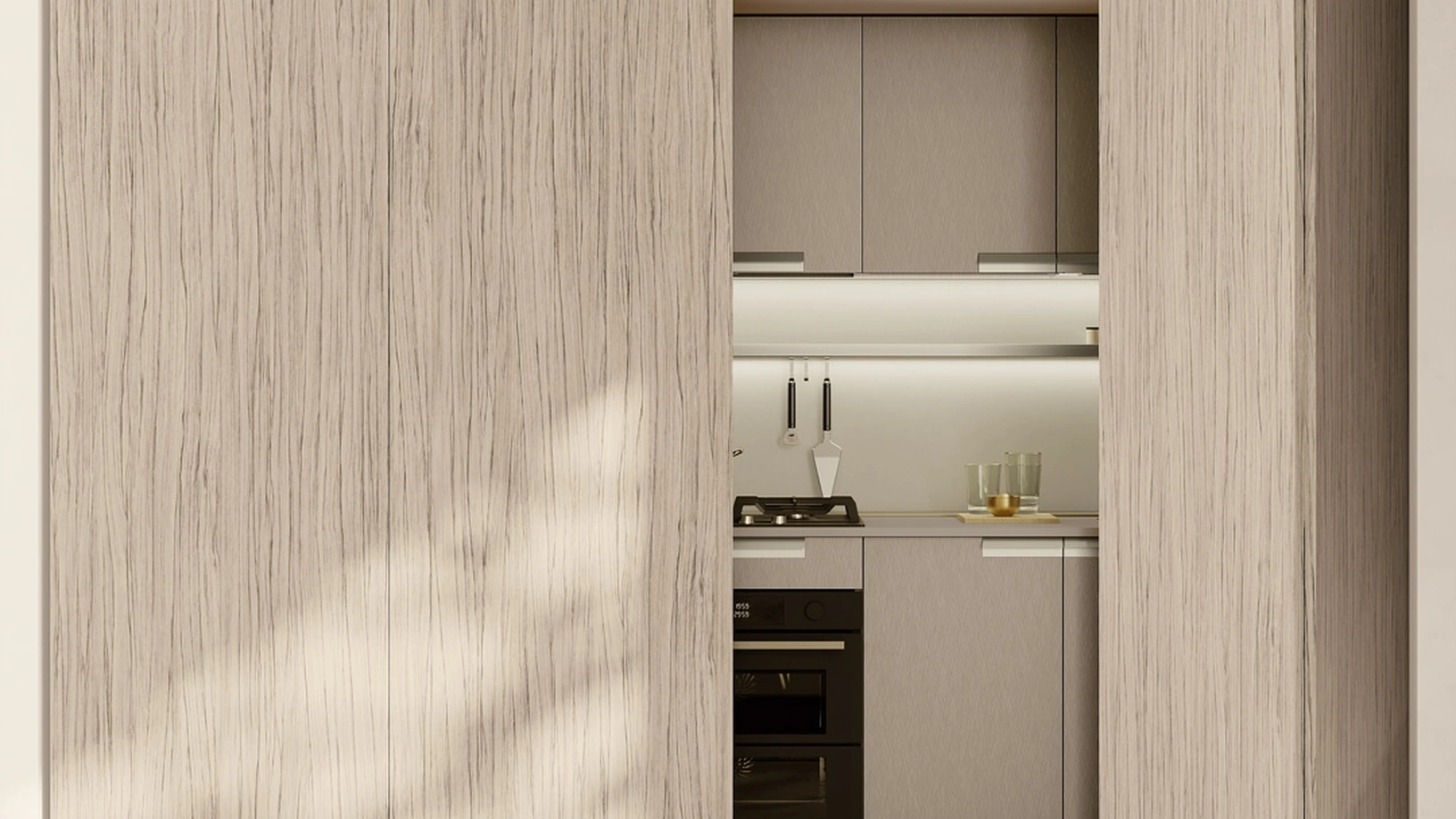 Cucina Moderna Maxima lineare a scomparsa di Creo