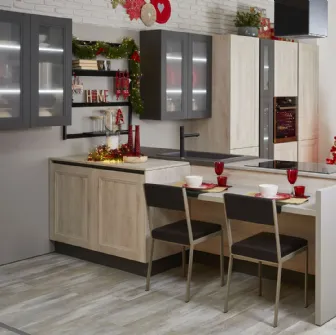 Cucina Moderna Smart finitura Betulla di Creo