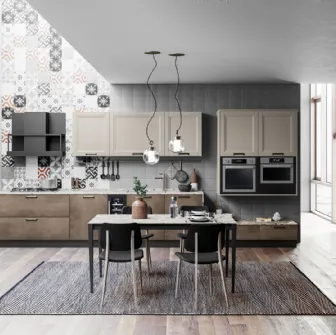 Cucina Moderna Smart finitura Cemento Bronzo di Creo
