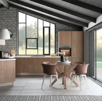 Cucina Moderna Tablet finitura Noce Brown di Creo