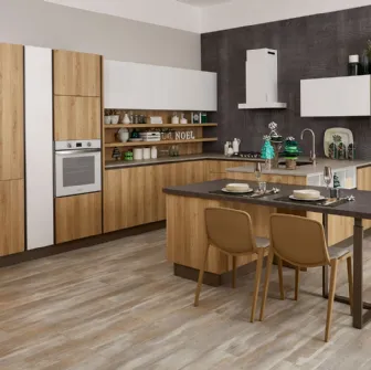 Cucina Moderna Tablet finitura Rovere Ortisei di Creo