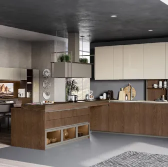 Cucina Moderna Tablet Wood in Rovere Moscato di Creo