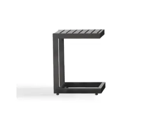 Tavolino Antibes in alluminio verniciato antracite di La Seggiola