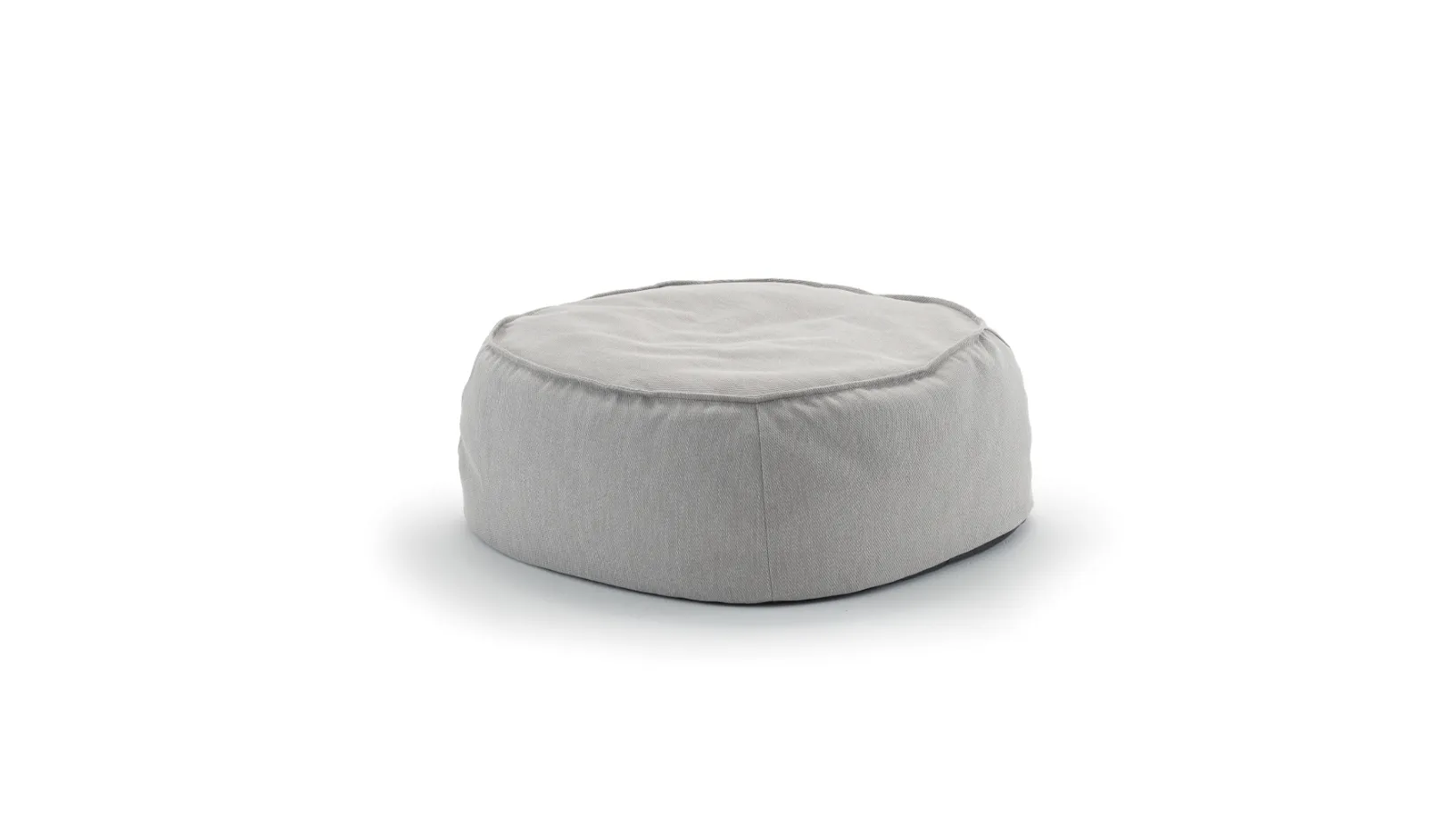 Pouf tavolino Bill in tessuto grigio di La Seggiola