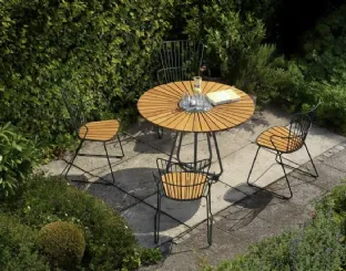 Tavolo rotondo Circle in legno con base in metallo di Sedie Brianza