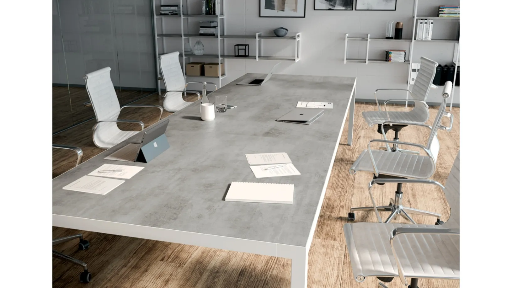 Scrivania Direzionale D1 07 in melaminico e metallo di Colombini Office