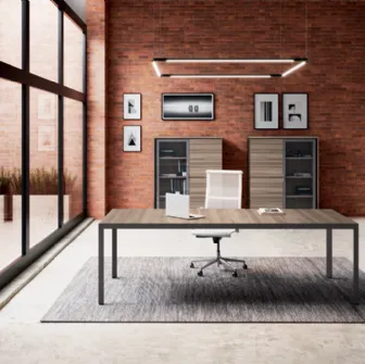 Mobile Ufficio Direzionale D1 08 in melaminico effetto legno e metallo di Colombini Office