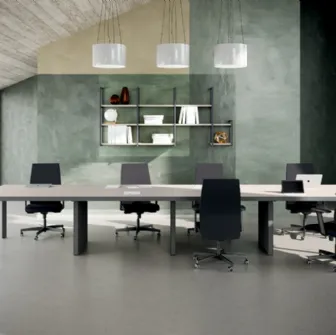 Scrivania Direzionale D1 04 in melaminico e metallo di Colombini Office