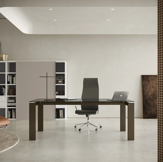 Scrivania Direzionale Go Steel Vetro di Colombini Office