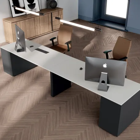 Scrivania Operativa Loft 08 in laccato opaco di Colombini Office