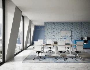 Scrivania Operativa Teko 11 in melaminico e metallo di Colombini Office