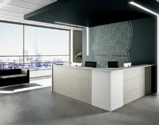 Bancone Reception a L GET 02 in melaminico di Colombini Office