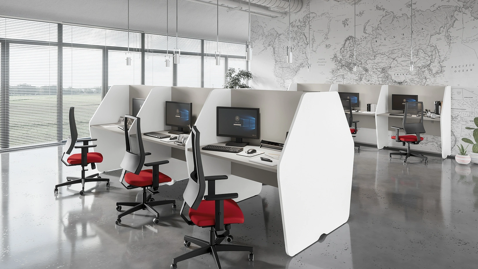 Scrivania Operativa Teko Panel di Colombini Office